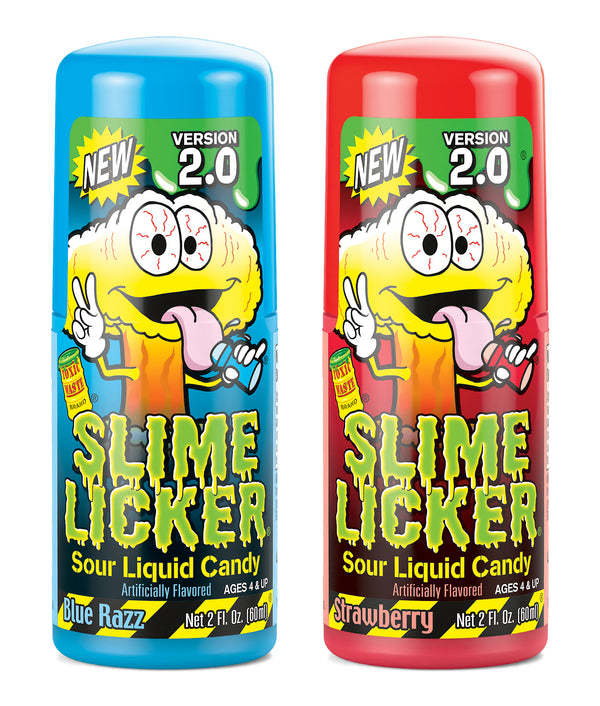 Original Slime Licker 2.0 in 2 flavors: Blue Razz and Strawberry