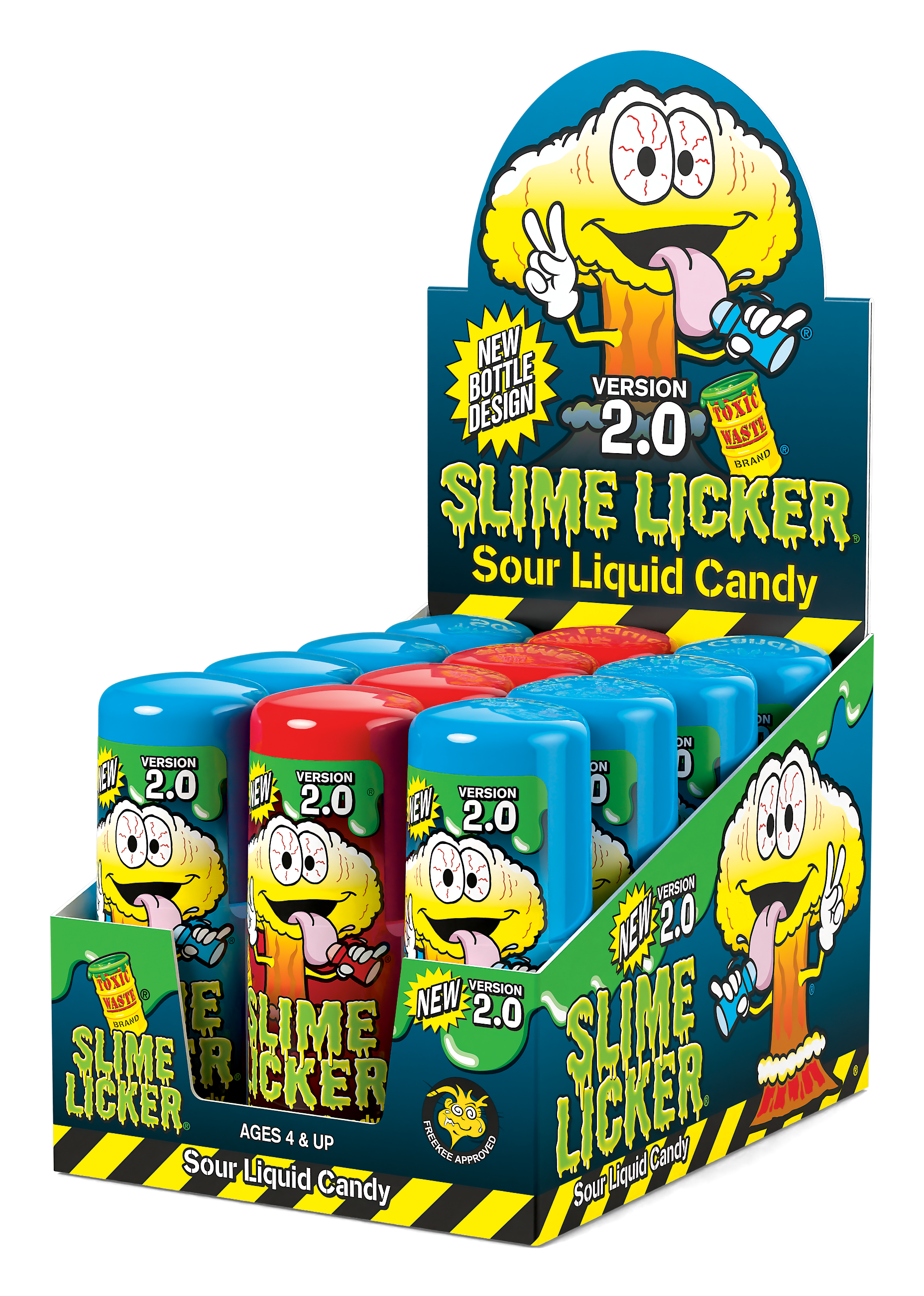 Display of Original Slime Licker 2.0 Flavors: Blue Razz and Strawberry