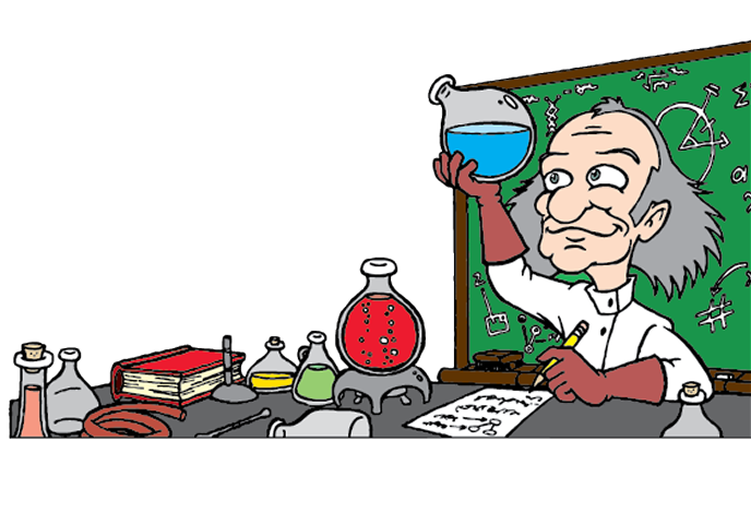Professor Sauernoggin character in the lab from the Toxic Waste brand