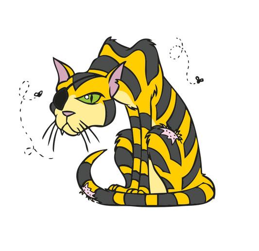 Sourpuss character staring pose from the Toxic Waste brand