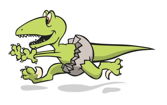 Toxisaurus character running pose from the Toxic Waste brand