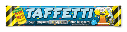 Toxic Waste Blue Raspberry Taffetti Taffy with Sour Confetti Bits