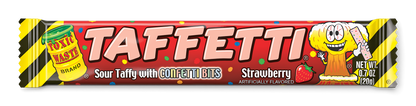 Toxic Waste Strawberry Taffetti Taffy with Sour Confetti Bits