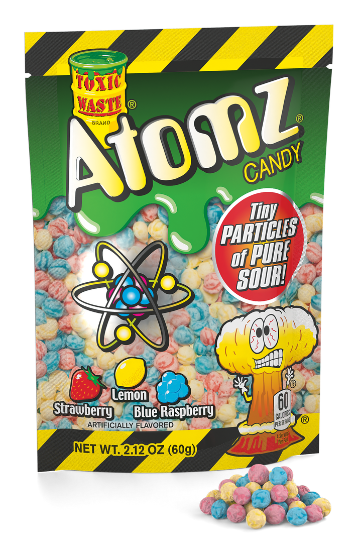 Atomz Gusset Bag I Tiny Particles of Pure Sour I Tangy & Chewy I Toxic ...