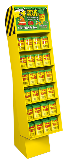87548 Toxic Waste Yellow Bank Floor Display