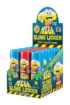 99003 Mega Slime Licker 2.0 Blue Razz & Strawberry Display