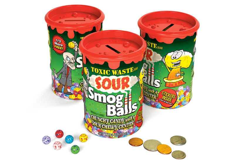 Toxic Waste Sour Candy Bank 3 Oz