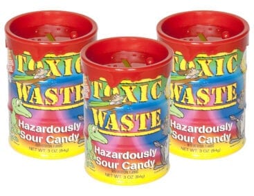 TOXIC WASTE  3-Pack Toxic Waste Original Yellow Drums of Assorted Sour  Candy - 5 Flavors